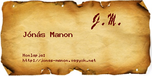 Jónás Manon névjegykártya